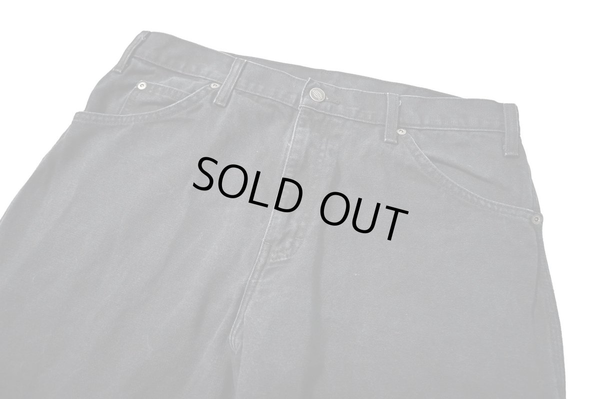 画像2: 11' Used Dickies Duck Carpenter Pants Black (2)