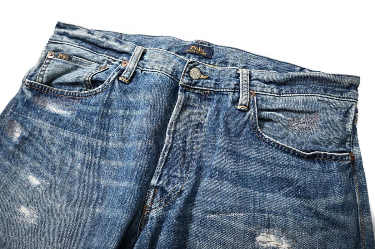 画像2: Used Polo Ralph Lauren Denim Pants Varick Slim Straight ラルフローレン (2)