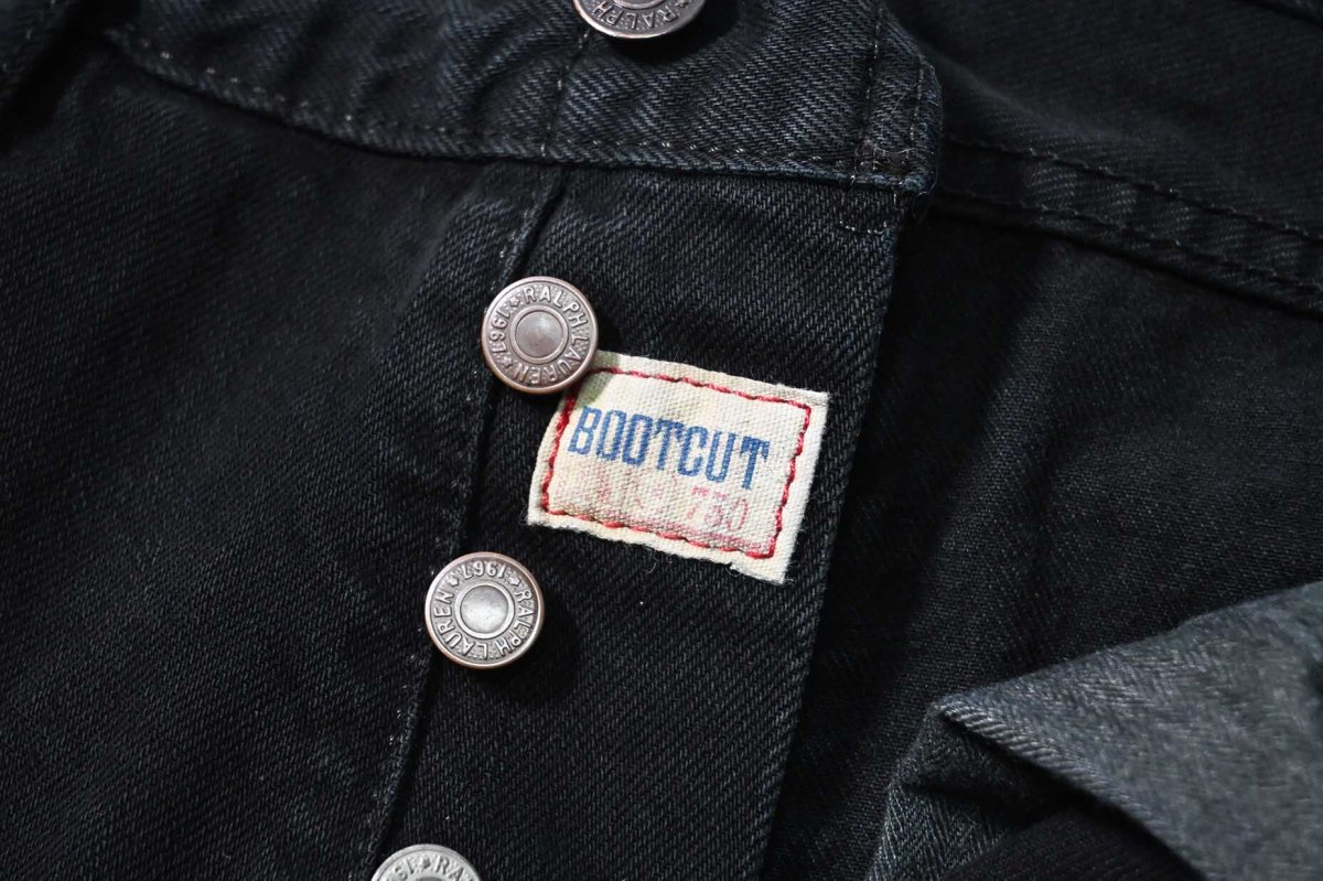 画像7: Used Polo Ralph Lauren Denim Pants Boot Cut 750 Black ラルフローレン (7)