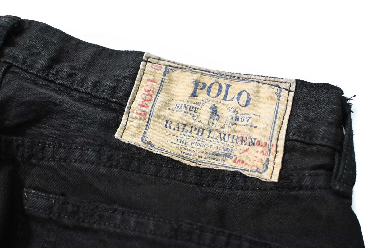 画像5: Used Polo Ralph Lauren Denim Pants Boot Cut 750 Black ラルフローレン (5)