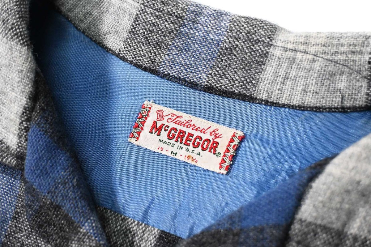 画像4: 60s Used McGregor Wool Open Collar Shirt made in USA (4)