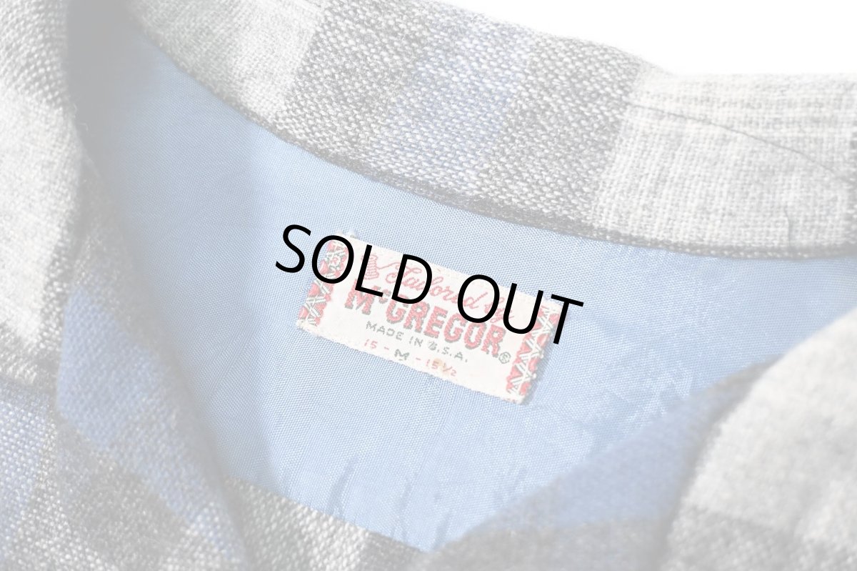 画像4: 60s Used McGregor Wool Open Collar Shirt made in USA (4)
