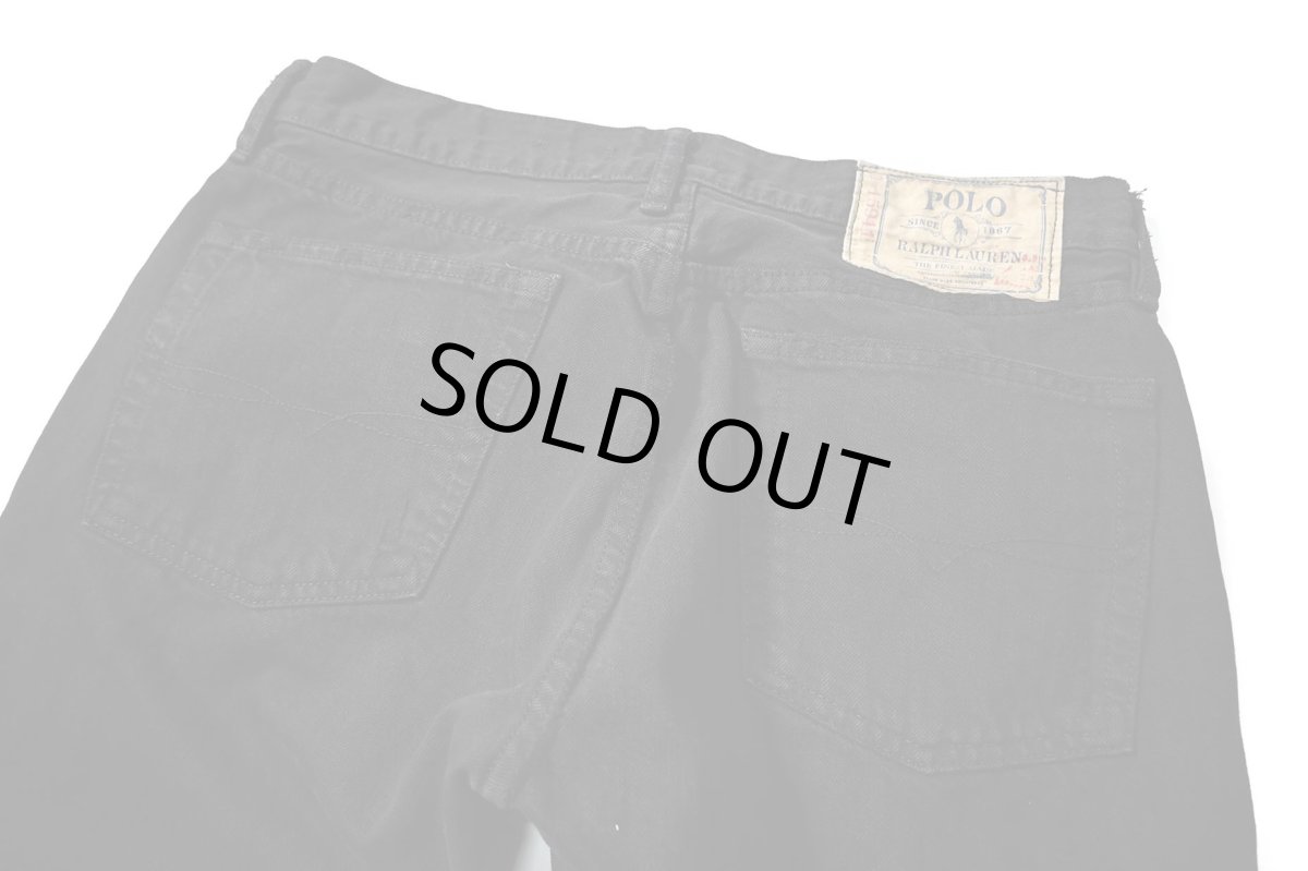 画像4: Used Polo Ralph Lauren Denim Pants Boot Cut 750 Black ラルフローレン (4)