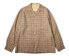 画像1: 50-60s Used Chippewa Woolen Mills Wool Open Collar Shirt (1)
