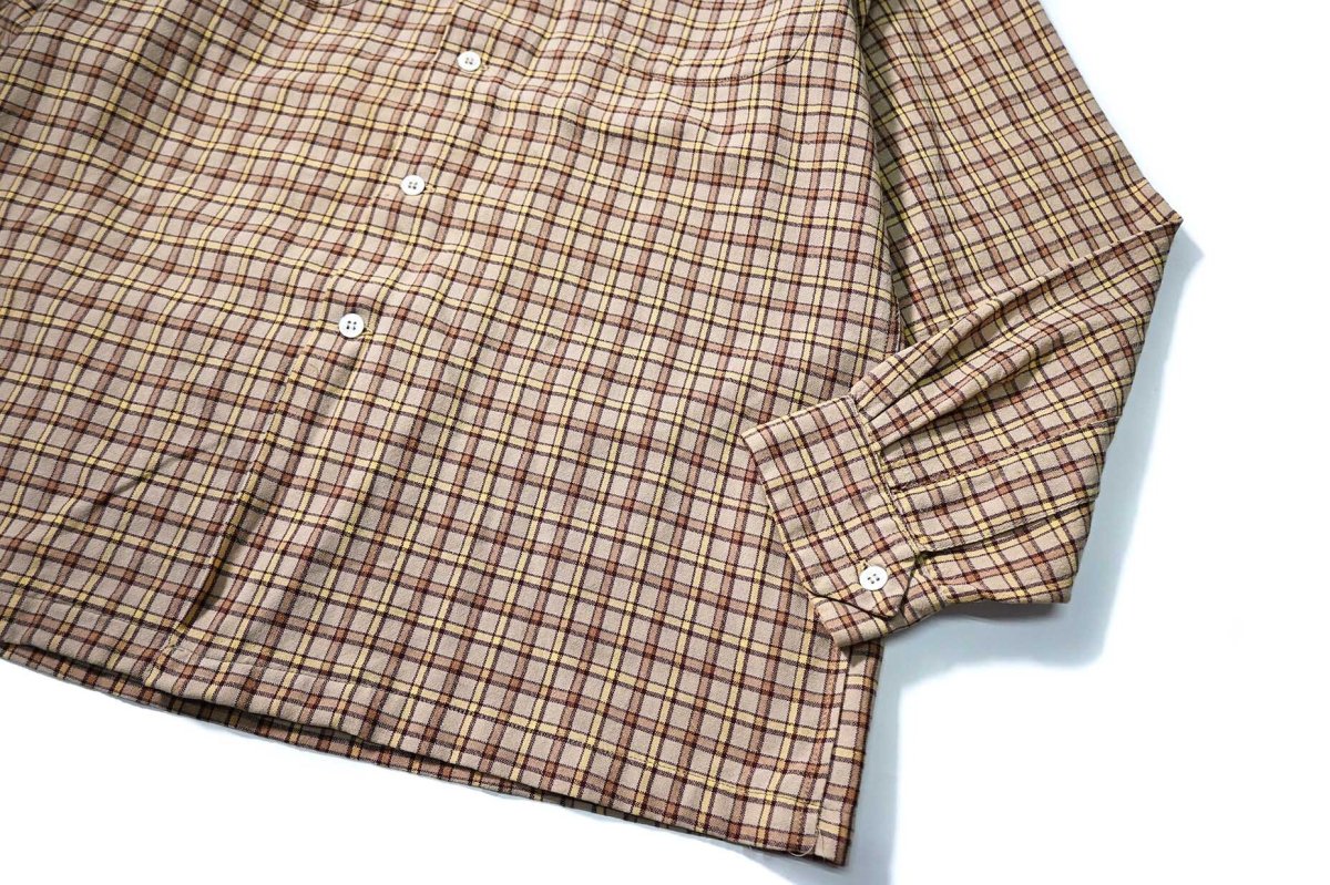 画像3: 50-60s Used Chippewa Woolen Mills Wool Open Collar Shirt (3)