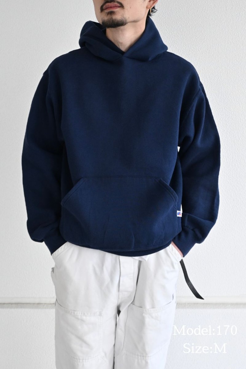 画像5: 90s Used Russell Athletic Blank Sweat Hoodie Navy made in USA (5)