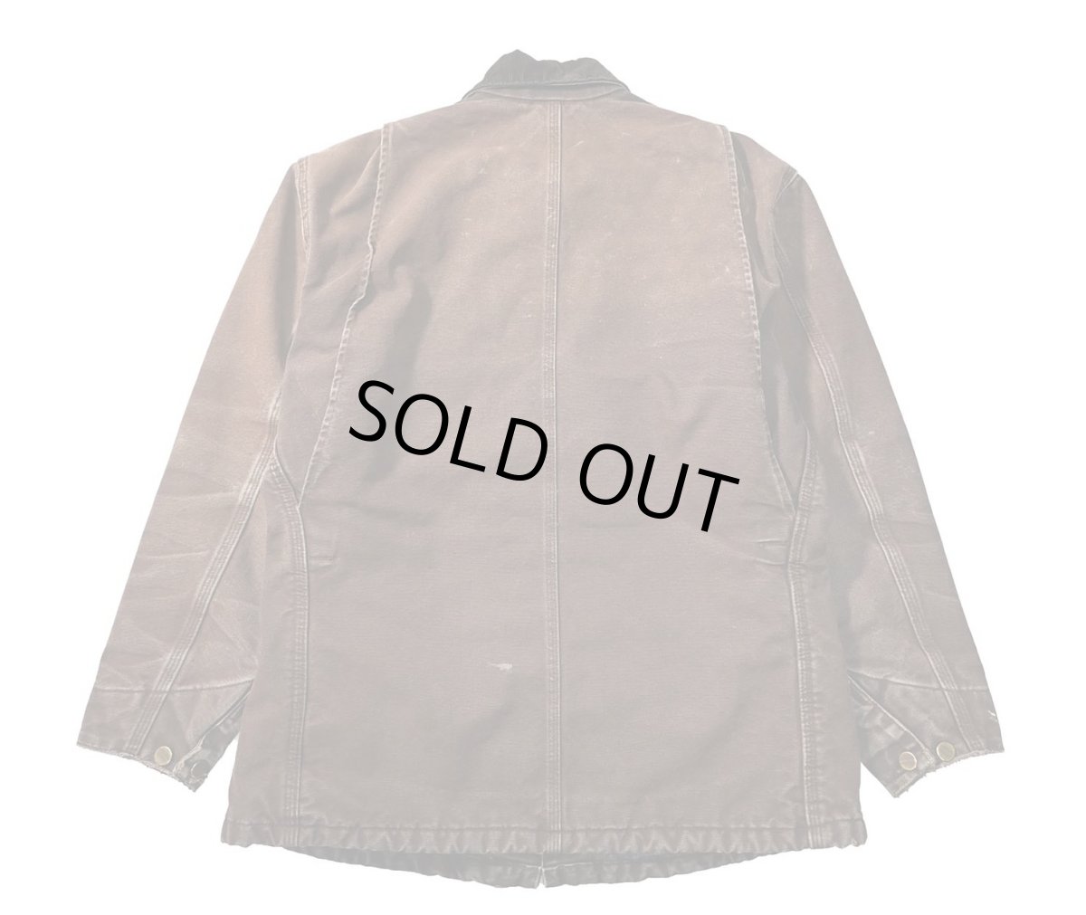 画像2: 10' Used Carhartt Blanket Lined Michigan Chore Coat Dark Brown (2)