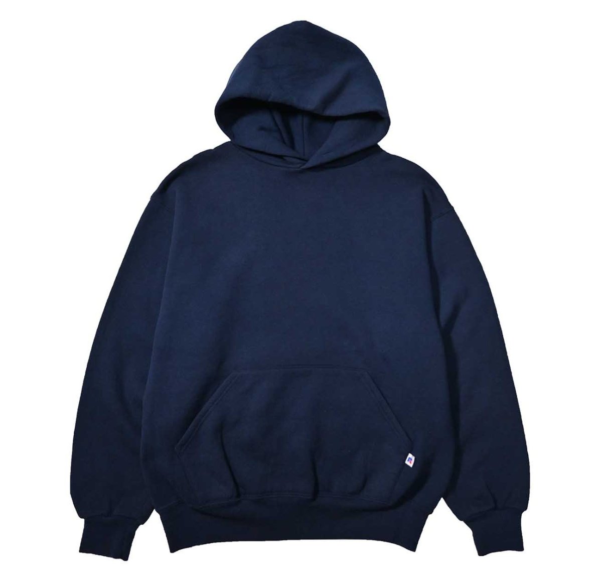 画像1: 90s Used Russell Athletic Blank Sweat Hoodie Navy made in USA (1)