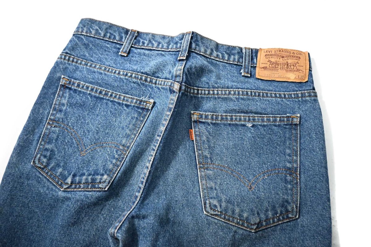 画像4: 80s Used Levi's 517 Cut Off Denim Pants made in USA リーバイス (4)