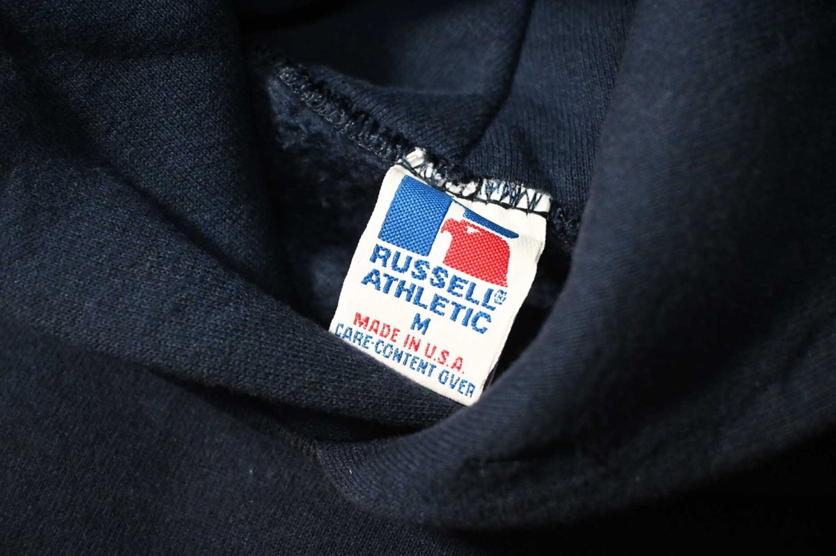 画像4: 90s Used Russell Athletic Blank Sweat Hoodie Navy made in USA (4)
