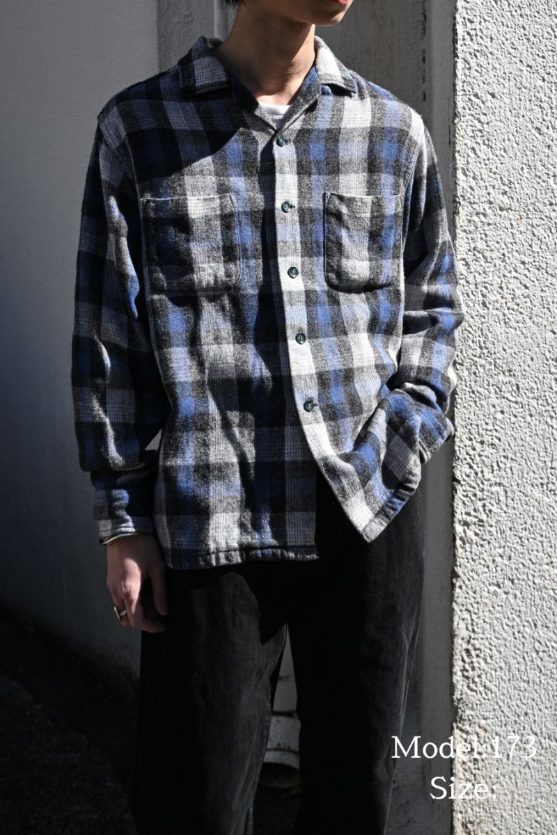 画像5: 60s Used McGregor Wool Open Collar Shirt made in USA (5)