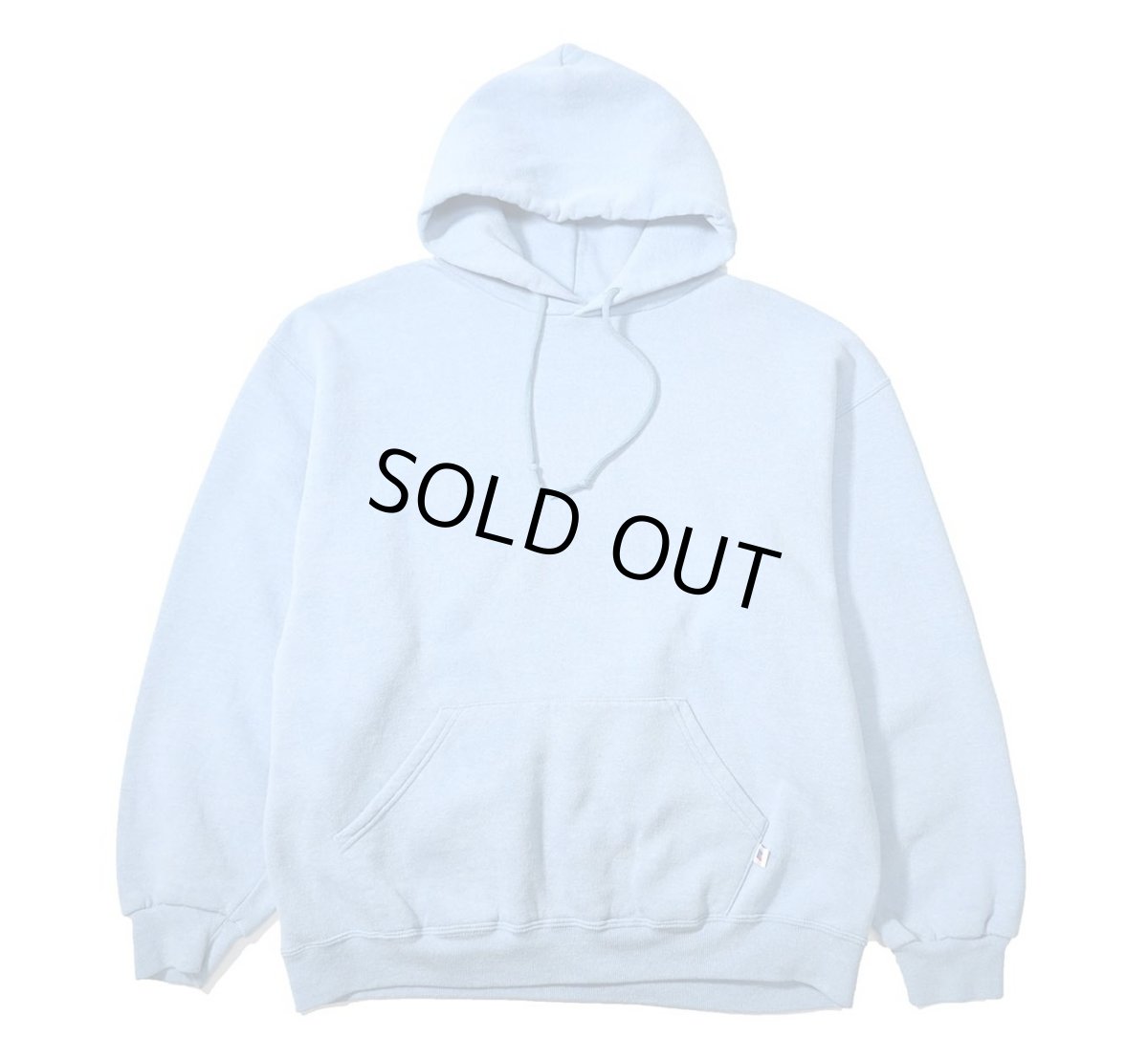画像1: 90s Used Russell Athletic Blank Sweat Hoodie Sax (1)