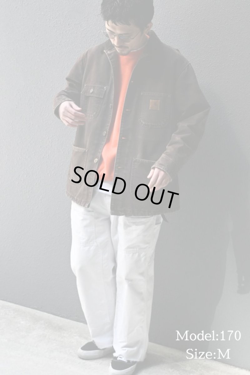 画像8: 10' Used Carhartt Blanket Lined Michigan Chore Coat Dark Brown (8)