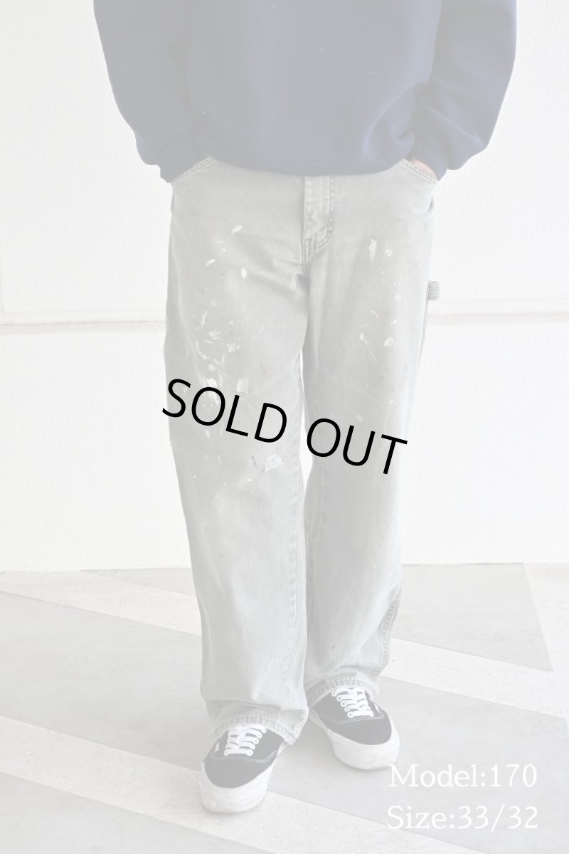 画像8: 00s Used Dickies Duck Carpenter Pants Moss (8)