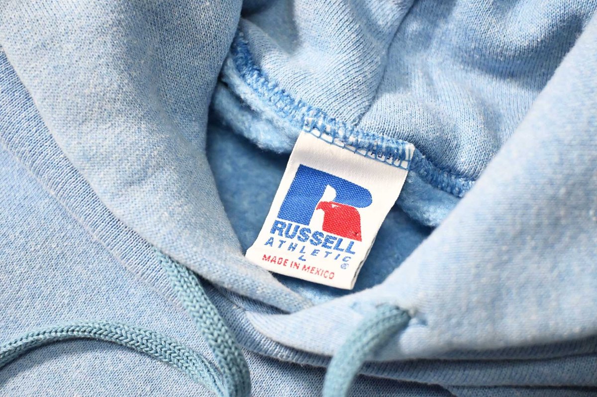 画像4: 90s Used Russell Athletic Blank Sweat Hoodie Sax (4)
