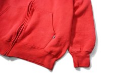 画像3: 90s Used Russell Athletic Blank Zip Sweat Hoodie Red made in USA (3)