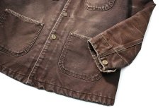 画像4: 10' Used Carhartt Blanket Lined Michigan Chore Coat Dark Brown (4)