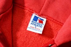 画像4: 90s Used Russell Athletic Blank Zip Sweat Hoodie Red made in USA (4)