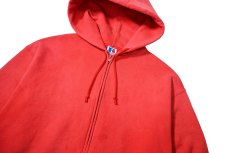 画像2: 90s Used Russell Athletic Blank Zip Sweat Hoodie Red made in USA (2)