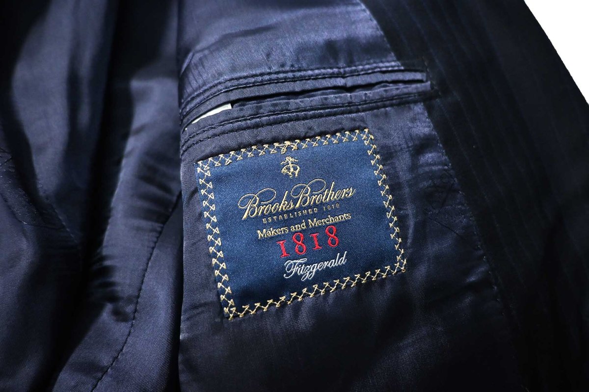 画像6: Used Brooks Brothers Stripe Tailored Jacket made in USA (6)