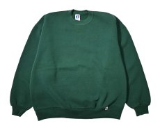画像1: 90s Used Russell Athletic Blank Sweat Shirt Green made in USA (1)