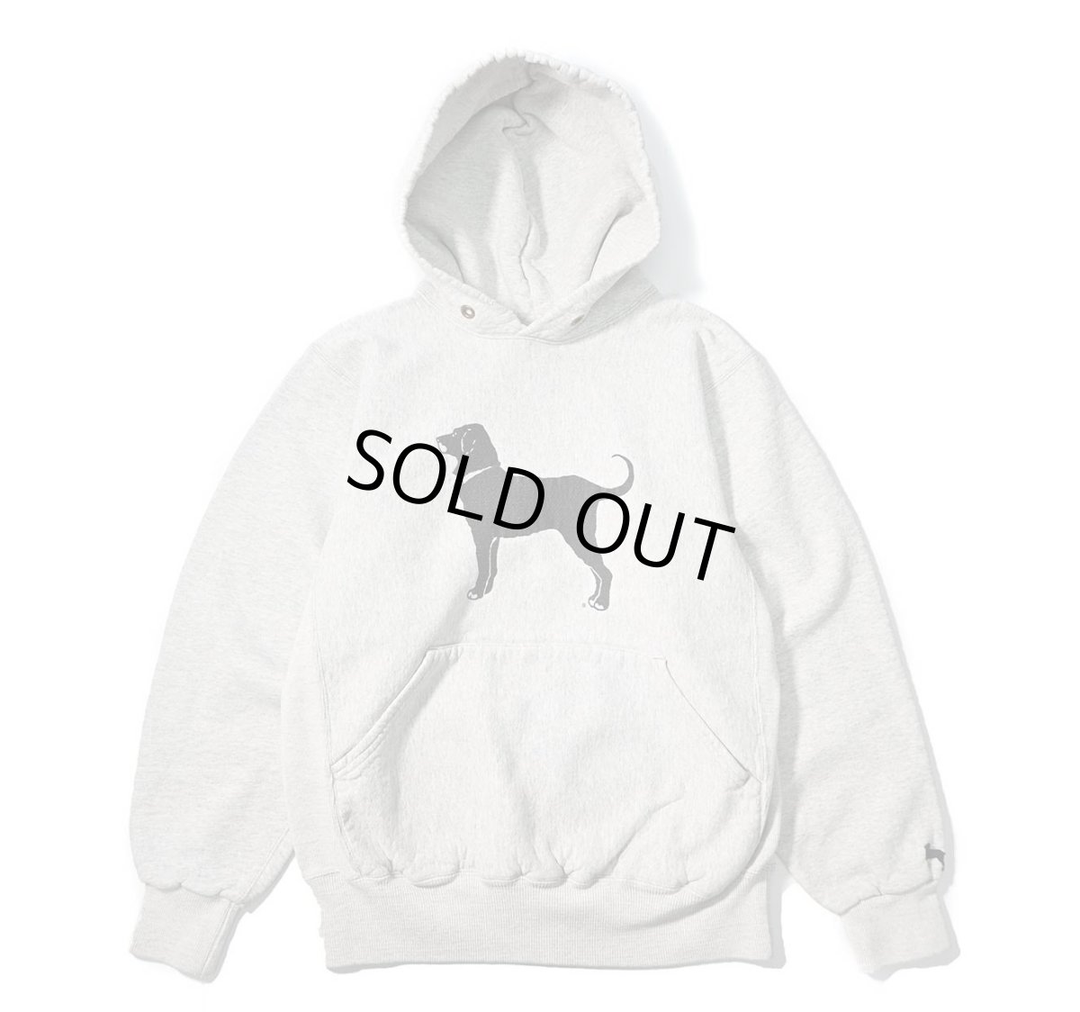 画像1: Used The Black Dog Sweat Hoodie Ash made in USA (1)