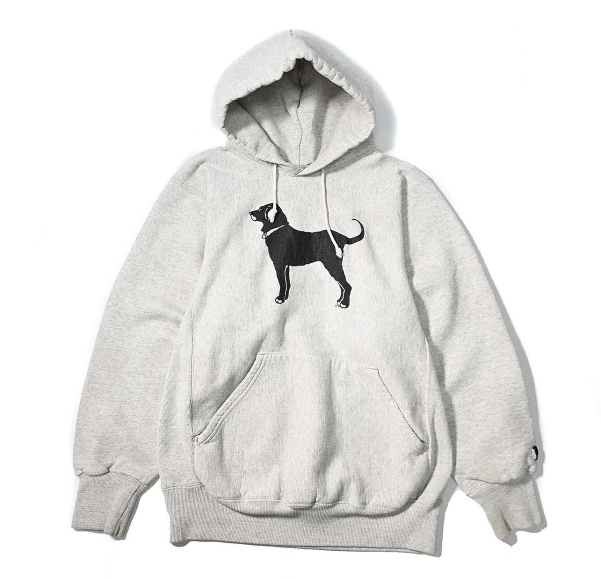 画像1: Used The Black Dog Sweat Hoodie Ash made in USA (1)