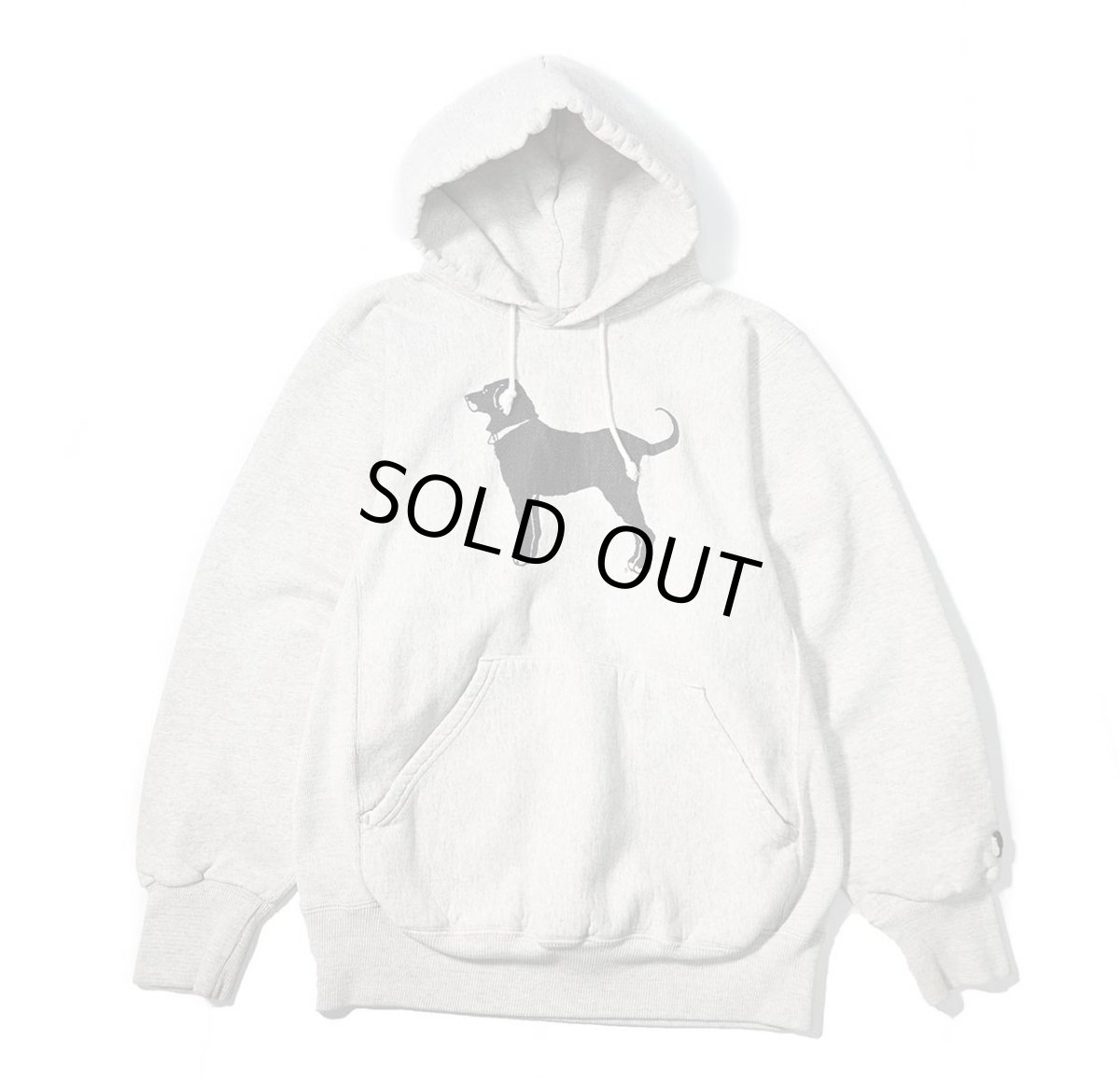 画像1: Used The Black Dog Sweat Hoodie Ash made in USA (1)