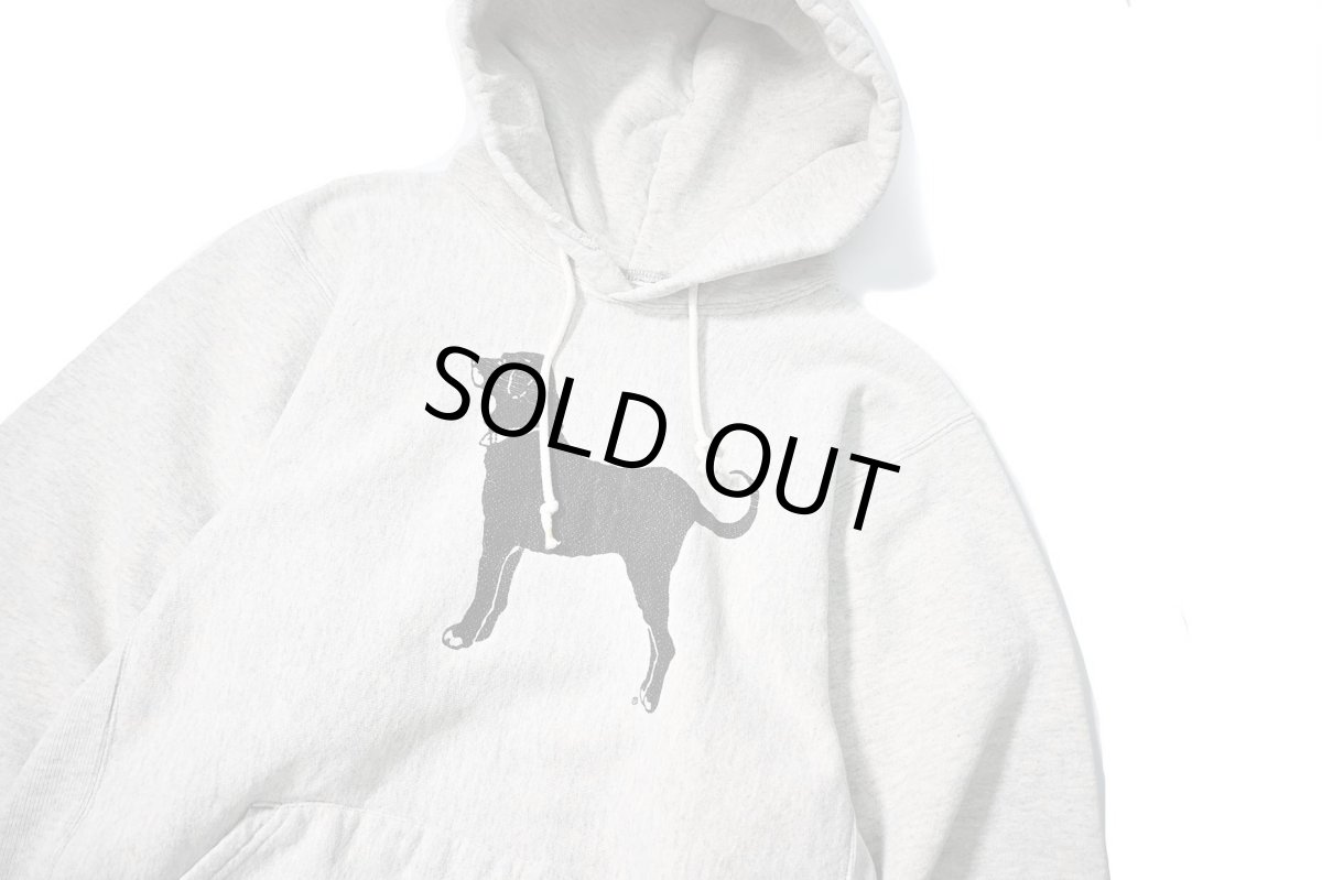 画像2: Used The Black Dog Sweat Hoodie Ash made in USA (2)