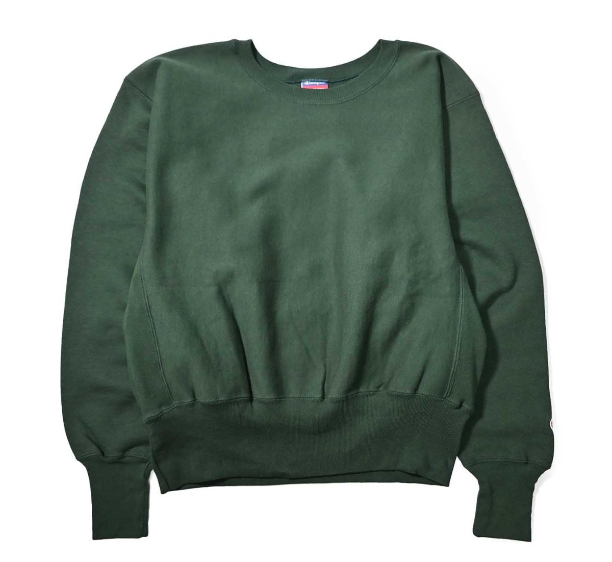 画像1: 00s Deadstock Champion Reverse Weave Sweat Shirt Green 目無し (1)