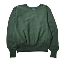 画像1: 00s Deadstock Champion Reverse Weave Sweat Shirt Green 目無し (1)