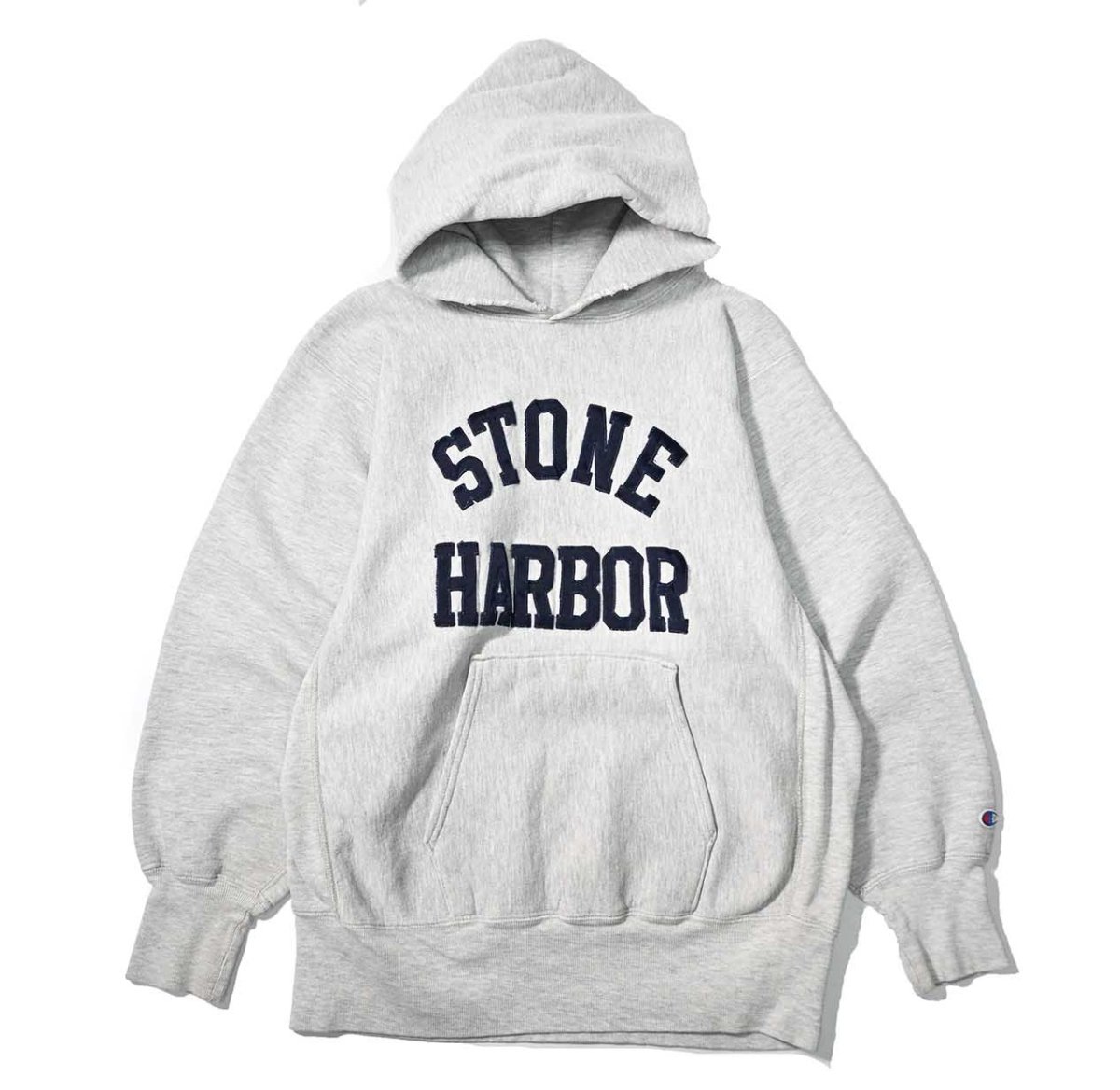 画像1: 90s Used Champion Reverse Weave Sweat Hoodie "Stone Harbor" made in USA (1)