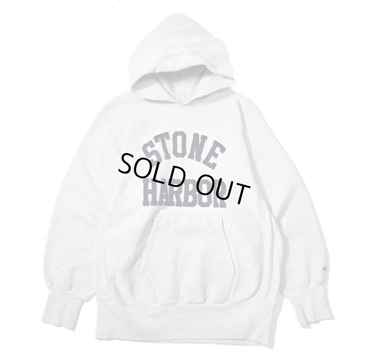画像1: 90s Used Champion Reverse Weave Sweat Hoodie "Stone Harbor" made in USA (1)
