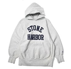 画像1: 90s Used Champion Reverse Weave Sweat Hoodie "Stone Harbor" made in USA (1)