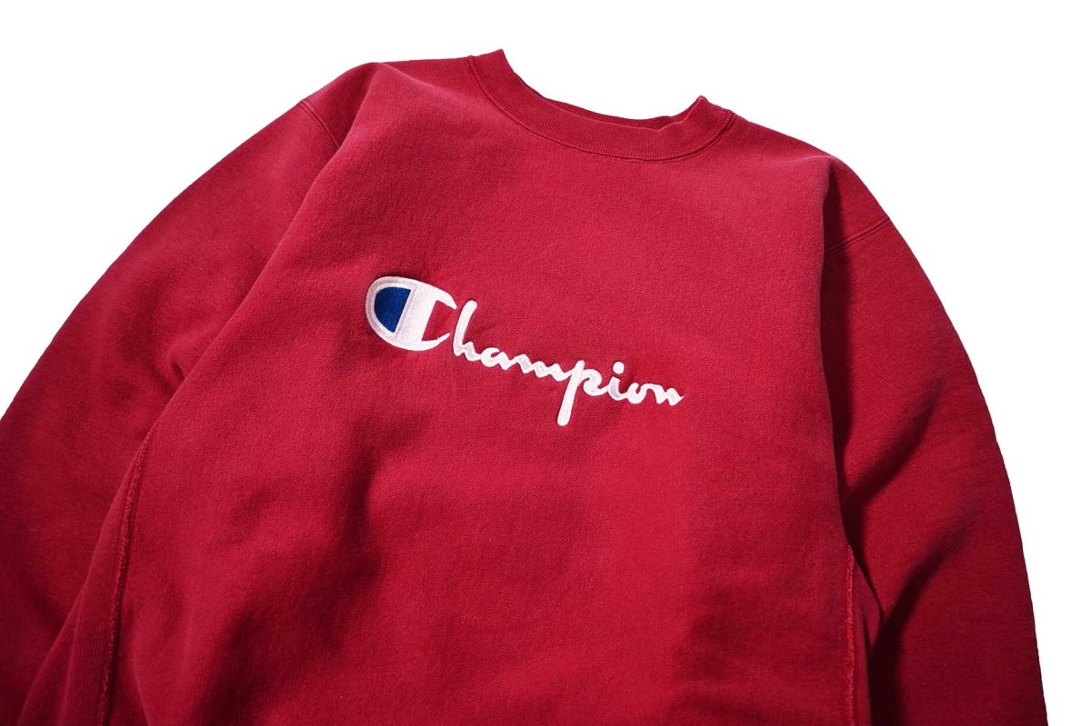 画像2: 90s Used Champion Reverse Weave Sweat Shirt Burgundy made in USA (2)