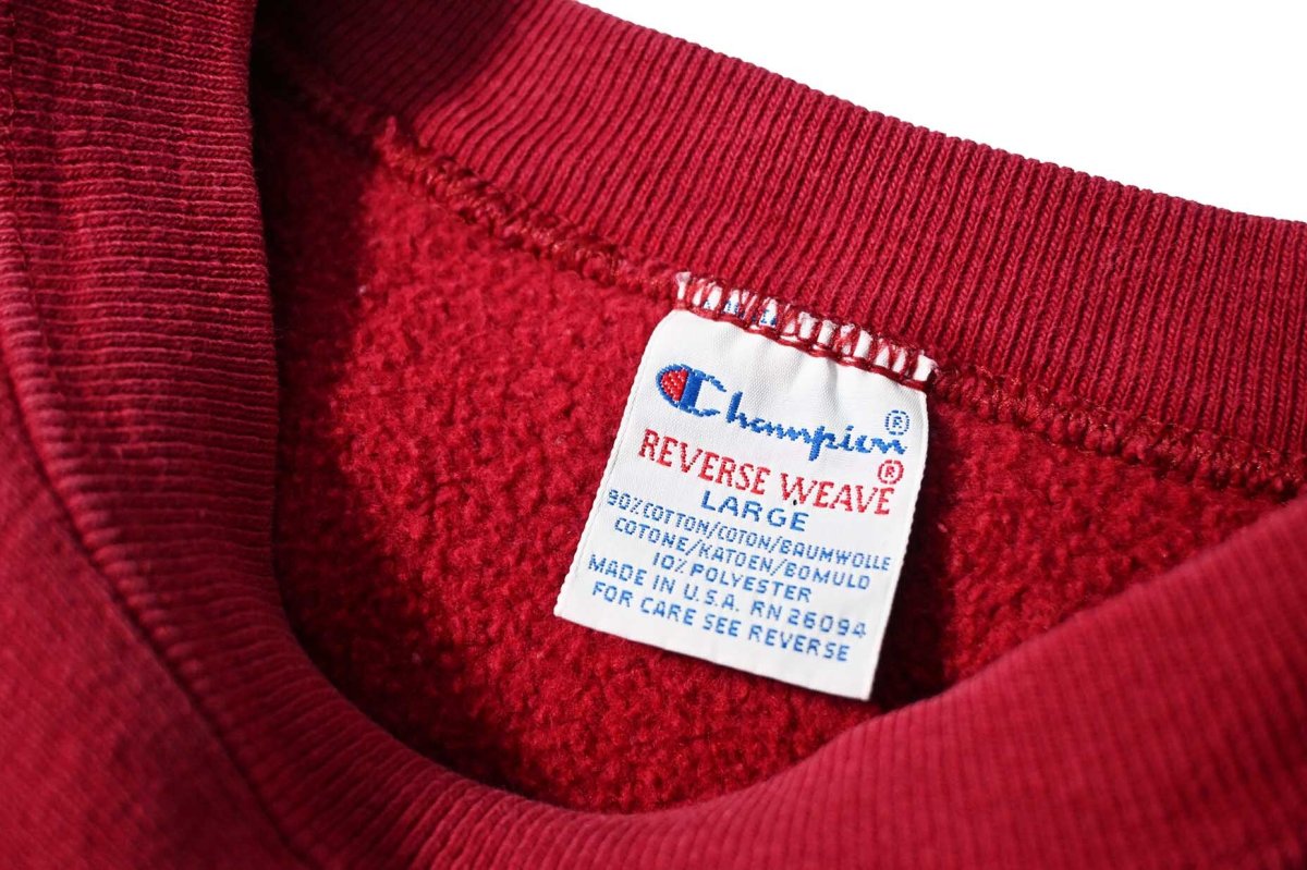 画像4: 90s Used Champion Reverse Weave Sweat Shirt Burgundy made in USA (4)