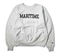 画像1: 00s Used Champion Reverse Weave Sweat Shirt "Maritime" (1)