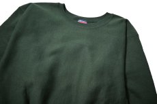画像2: 00s Deadstock Champion Reverse Weave Sweat Shirt Green 目無し (2)