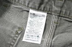 画像6: 17' Used Carhartt Duck Carpenter Pants Moss カーハート (6)