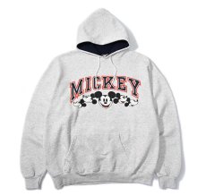 画像1: 90s Used Disney Print Sweat Hoodie Ash made in USA (1)