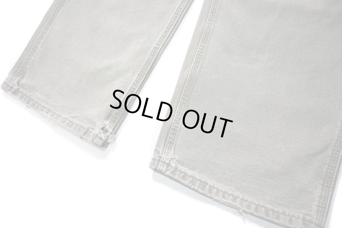 画像3: 17' Used Carhartt Duck Carpenter Pants Moss カーハート (3)