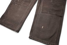 画像3: 13' Used Carhartt Duck Double Knee Carpenter Pants Dark Brown カーハート (3)