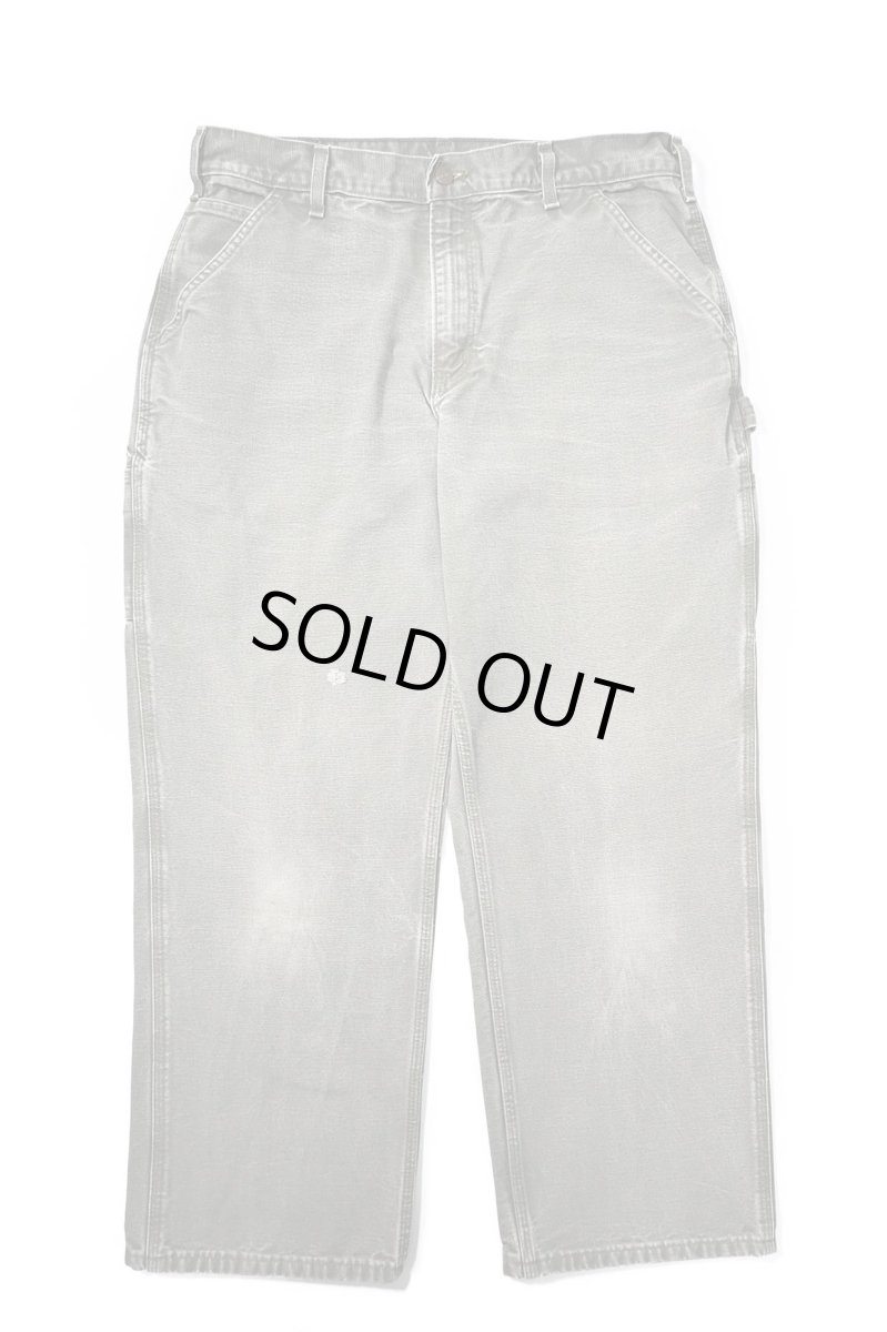 画像1: 17' Used Carhartt Duck Carpenter Pants Moss カーハート (1)