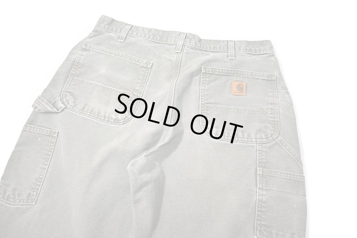 画像4: 17' Used Carhartt Duck Carpenter Pants Moss カーハート (4)