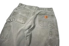 画像4: 17' Used Carhartt Duck Carpenter Pants Moss カーハート (4)