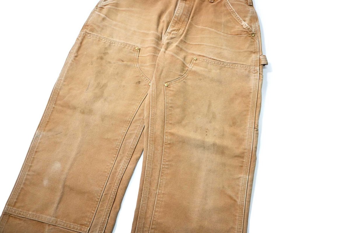 画像3: 00-10s Used Carhartt Duck Double Knee Carpenter Pants Brown カーハート (3)