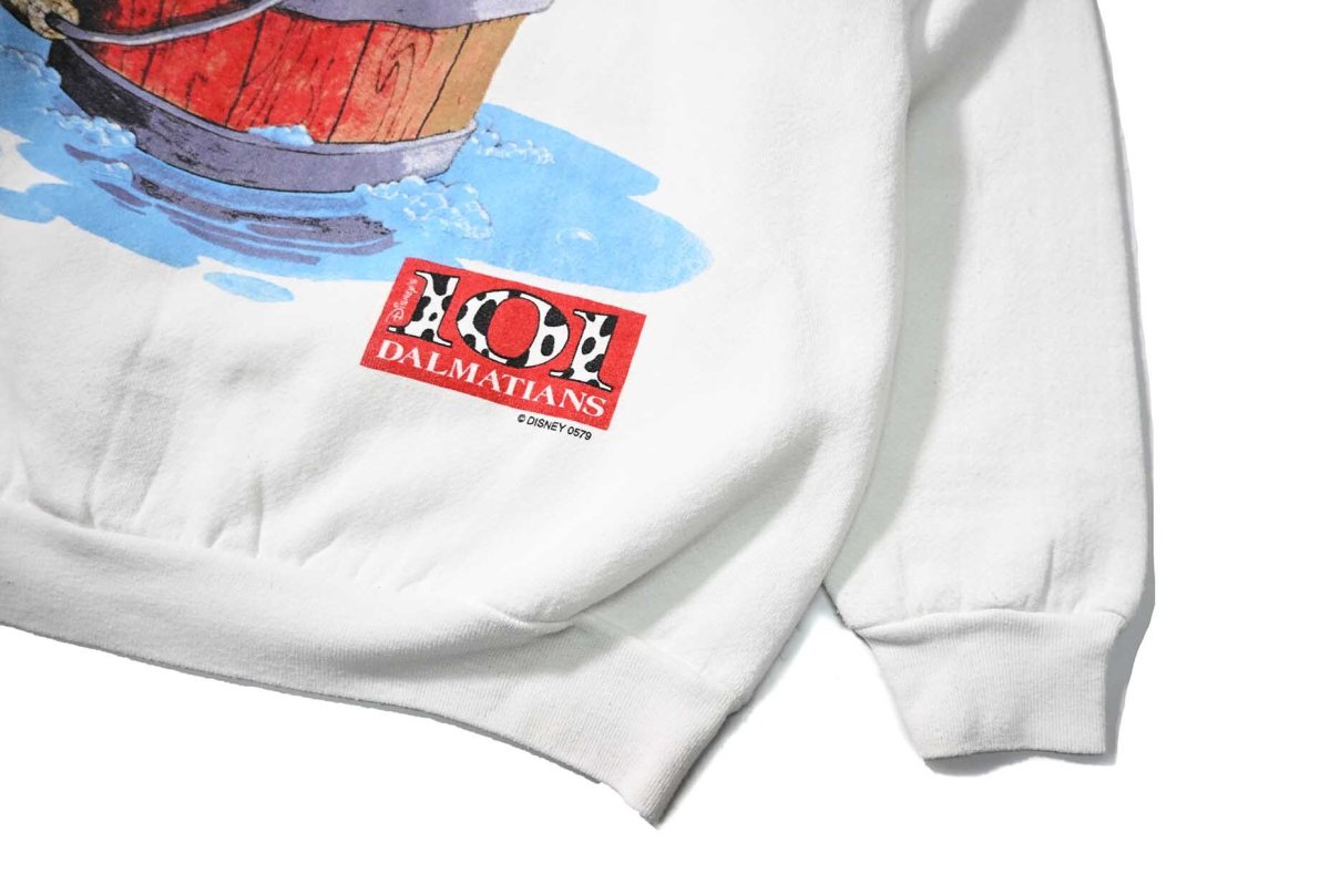 画像3: 90s Used Disney 101Dalmatians Print Sweat Shirt White (3)