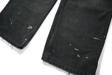画像3: 00-10s Used Carhartt Duck Carpenter Pants Black カーハート (3)
