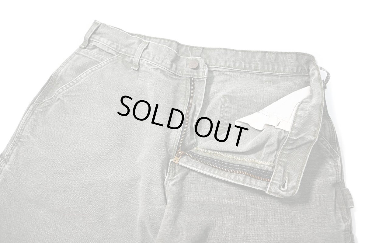 画像5: 17' Used Carhartt Duck Carpenter Pants Moss カーハート (5)