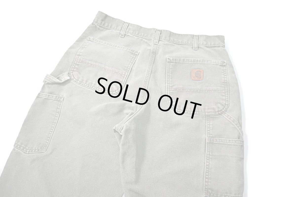 画像4: 17' Used Carhartt Duck Carpenter Pants Moss カーハート (4)